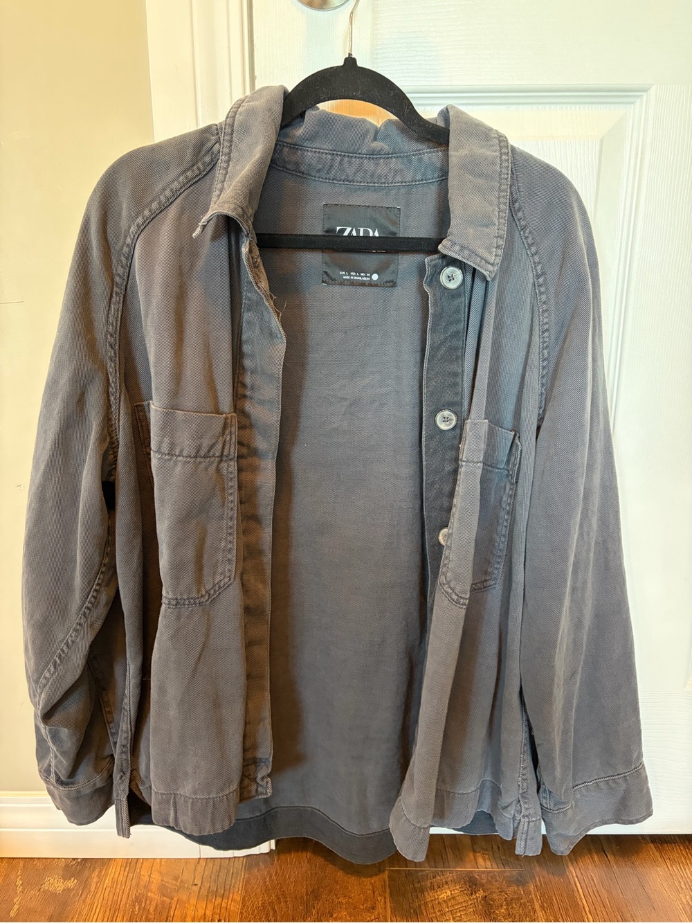 Zara Charcoal Button-Up Jacket